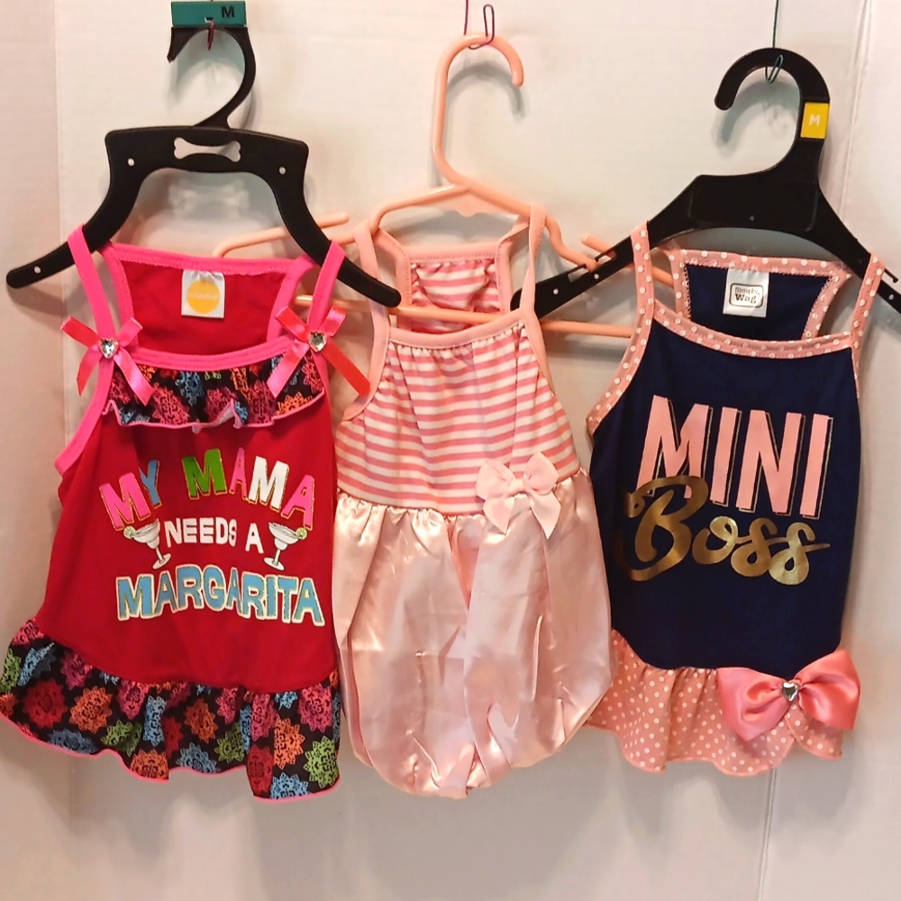 Bundle of 3 Dog Dresses